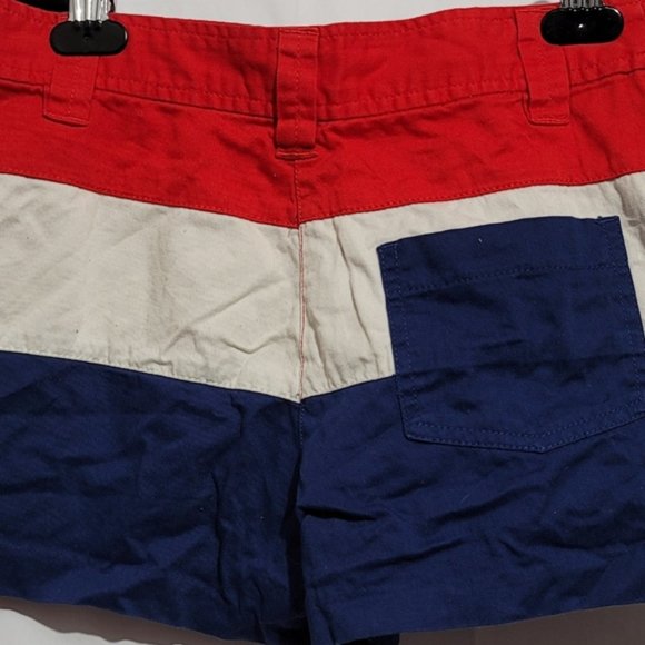 bdg red white and blue color block shorts bdg size - Picture 6 of 8